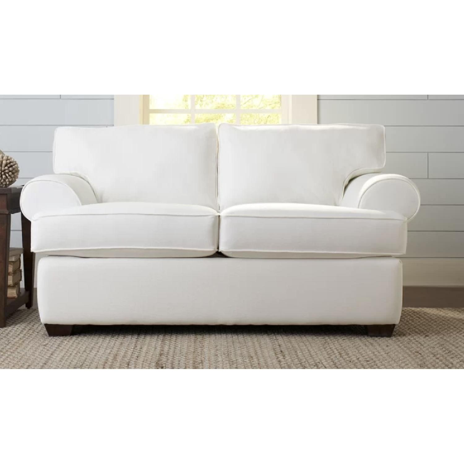 Birch Lane Wright White/Natural Loveseat - image-2