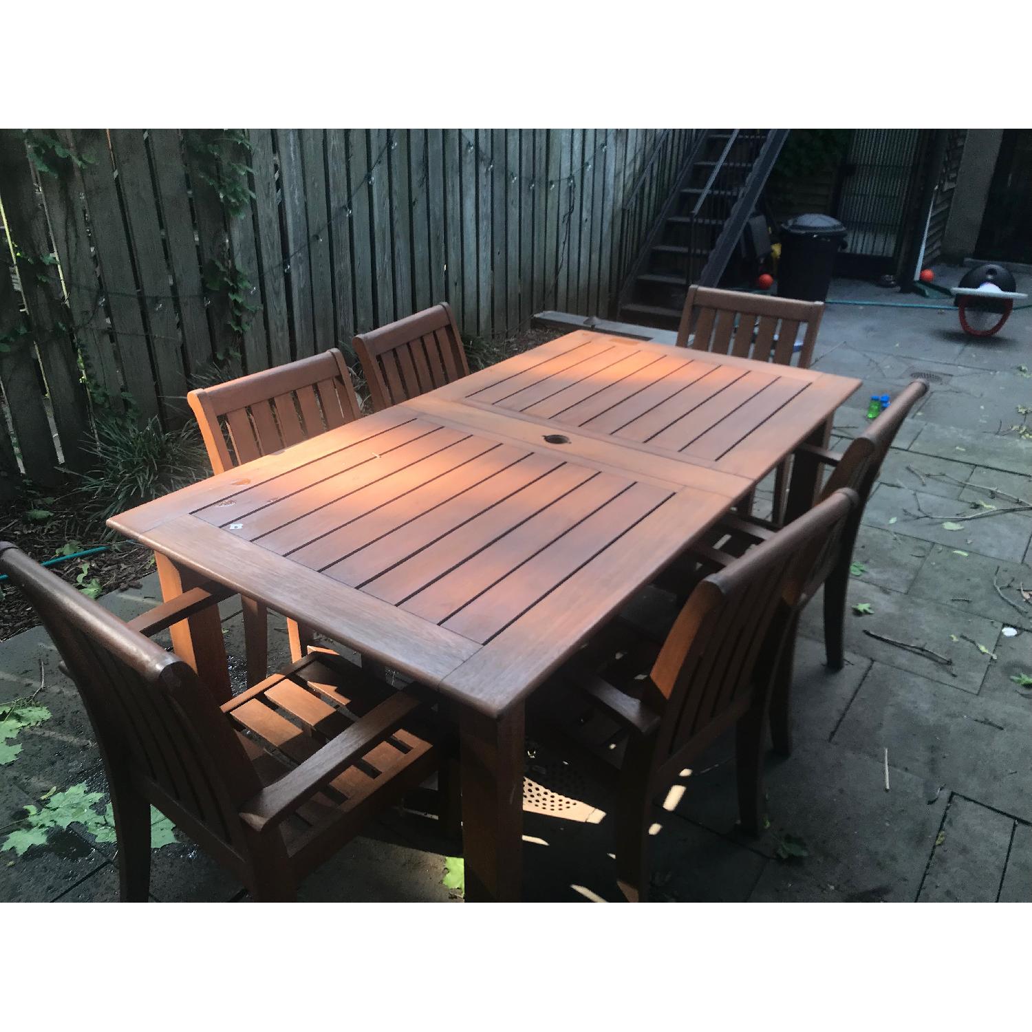 Pottery Barn Extending Outdoor Chatham 7-Piece Dining Set - image-1