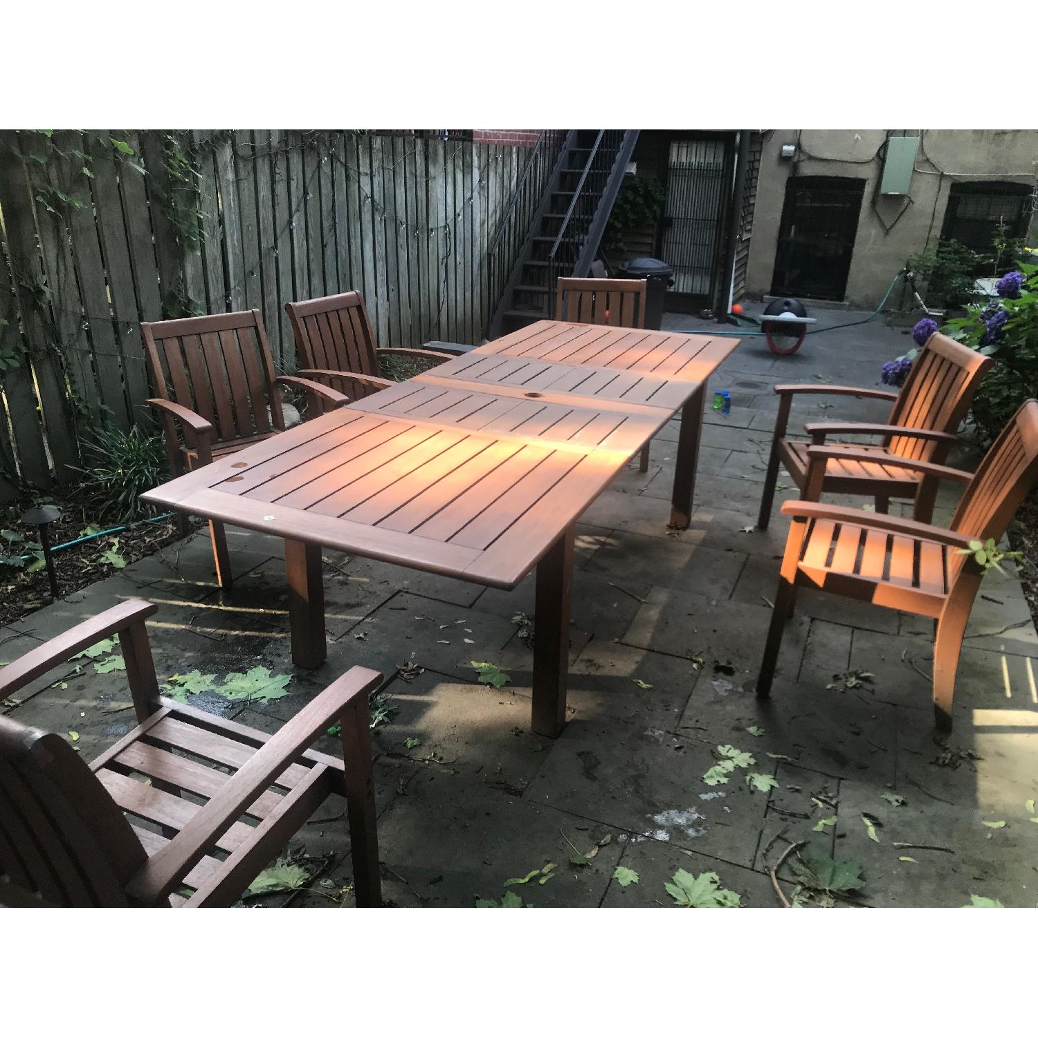 Pottery Barn Extending Outdoor Chatham 7-Piece Dining Set - image-4