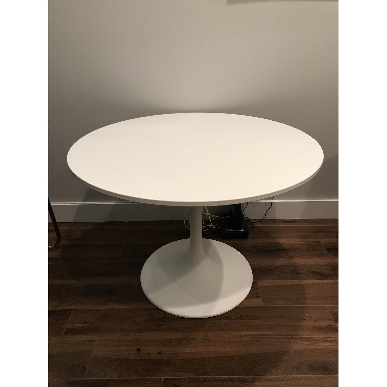 Ikea Docksta White Round Dining Table - AptDeco