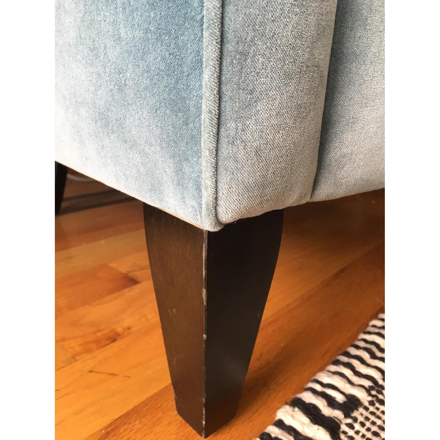 Crate & Barrel Clara Chair in Blue Velvet - image-4