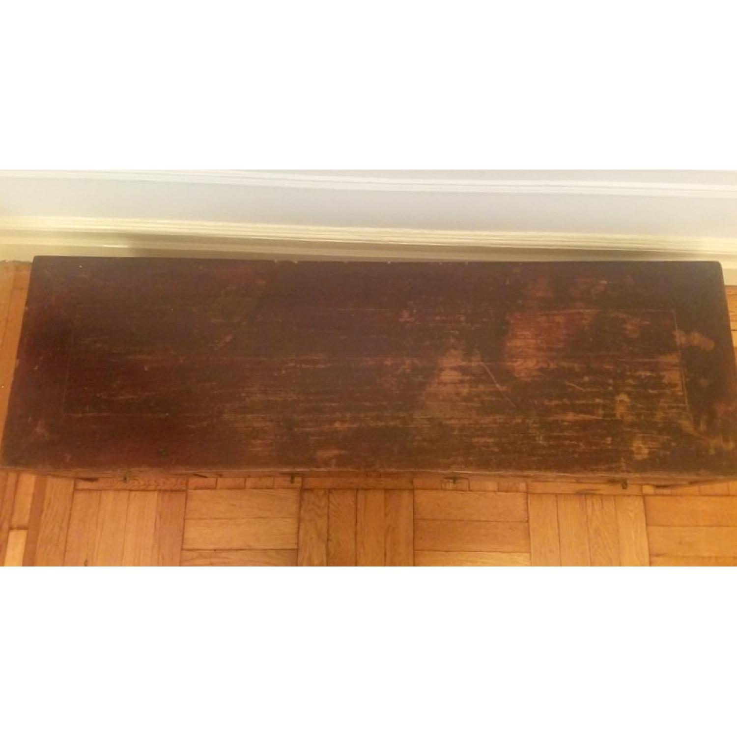 Vintage Asian Low Sitting Entryway/Hallway Storage Bench - image-4