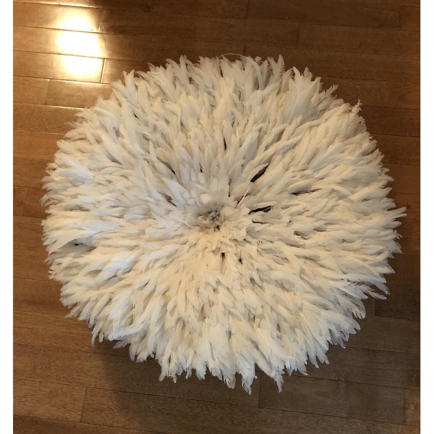 White Feather Headdress Wall Decor - image-1