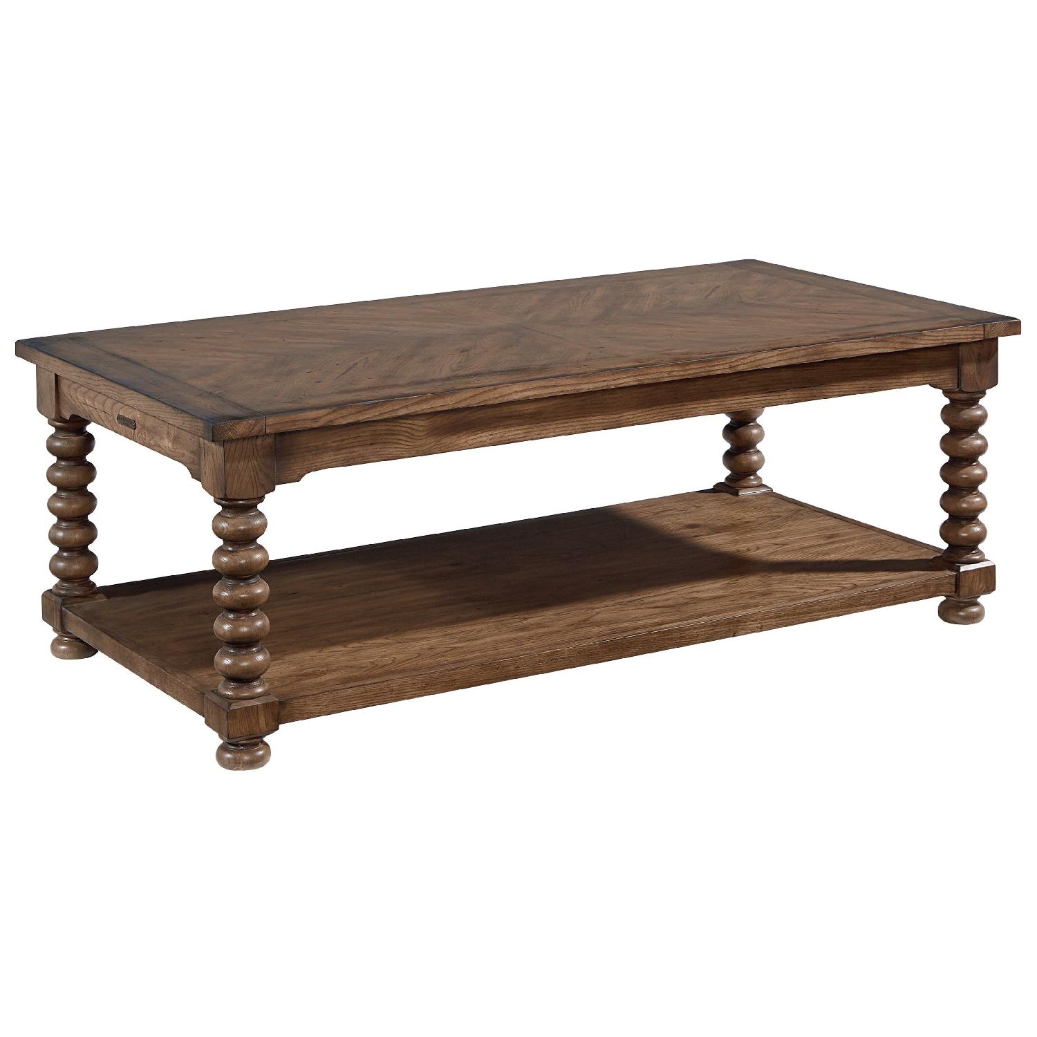 Value City Magnolia Home Trad Spool Coffee Table & End Table - image-7