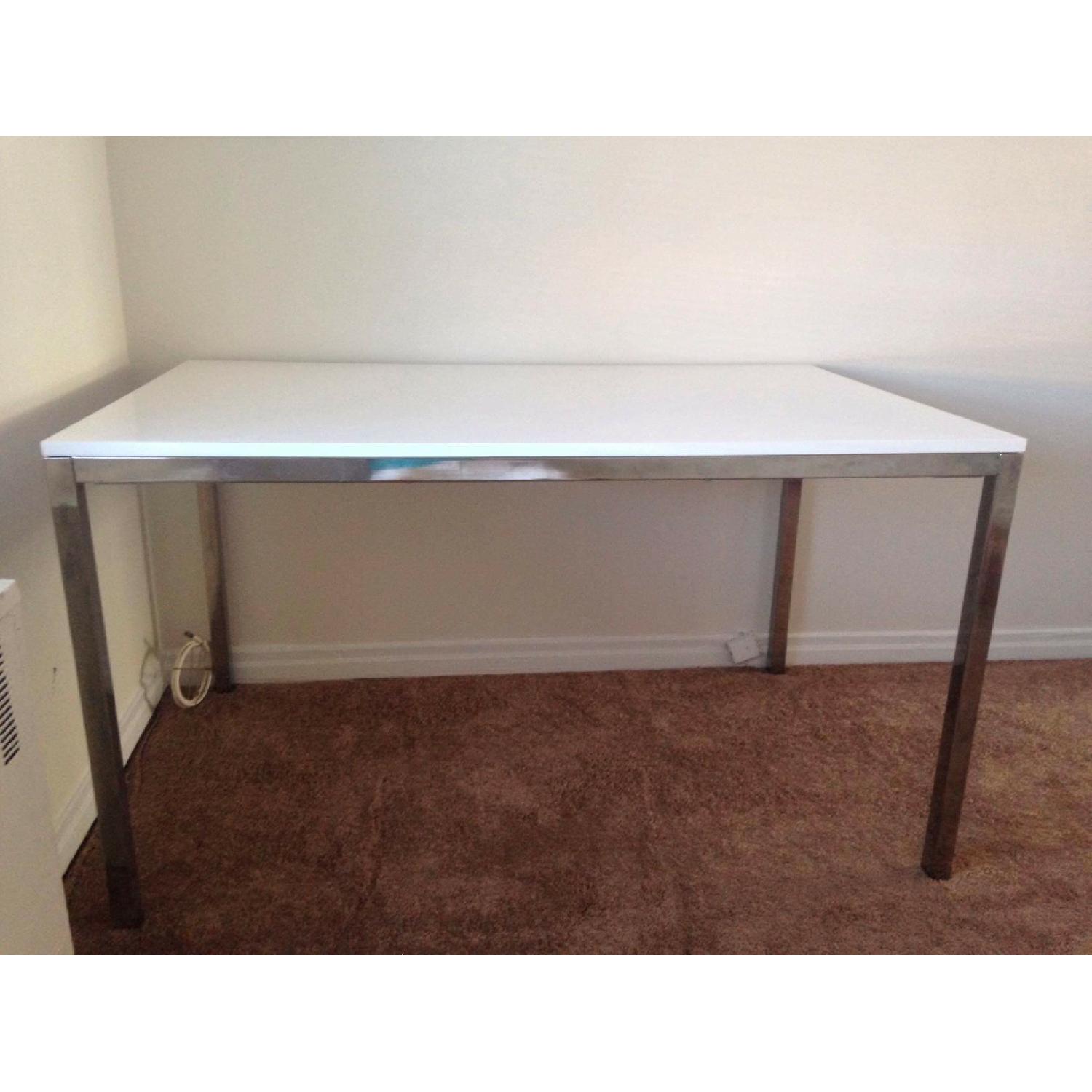Ikea Torsby High Gloss White Dining Table - image-1