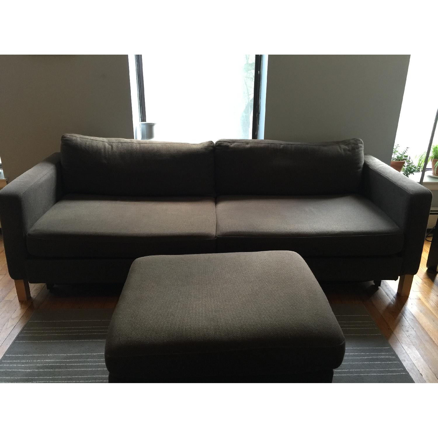 Ikea Karlstad Sofabed & Footstool - image-1
