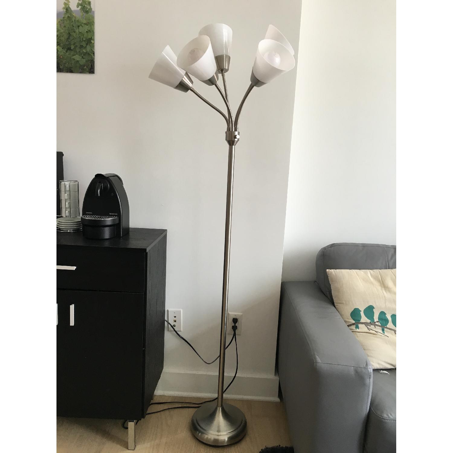 Tall Silver Floor Lamp - image-3