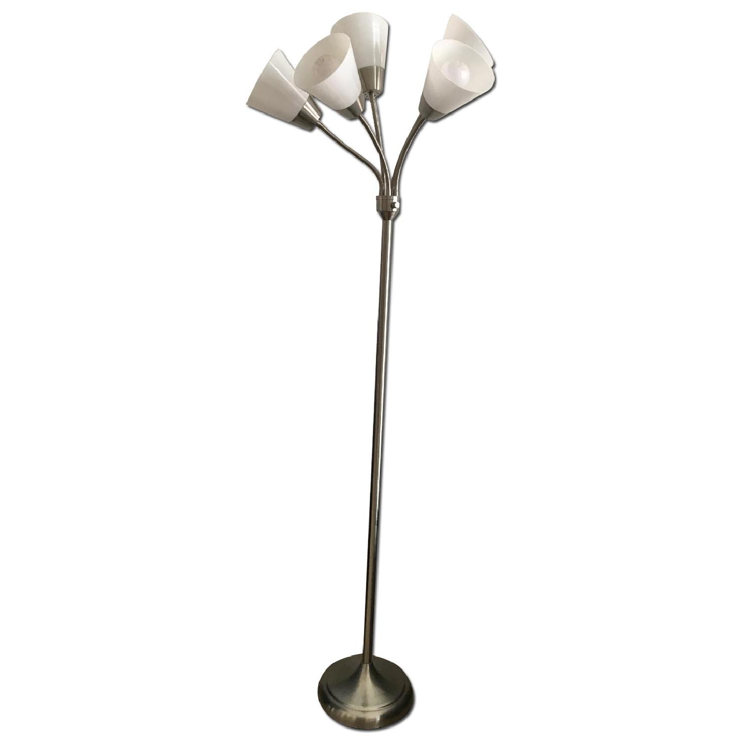 Tall Silver Floor Lamp - image-0