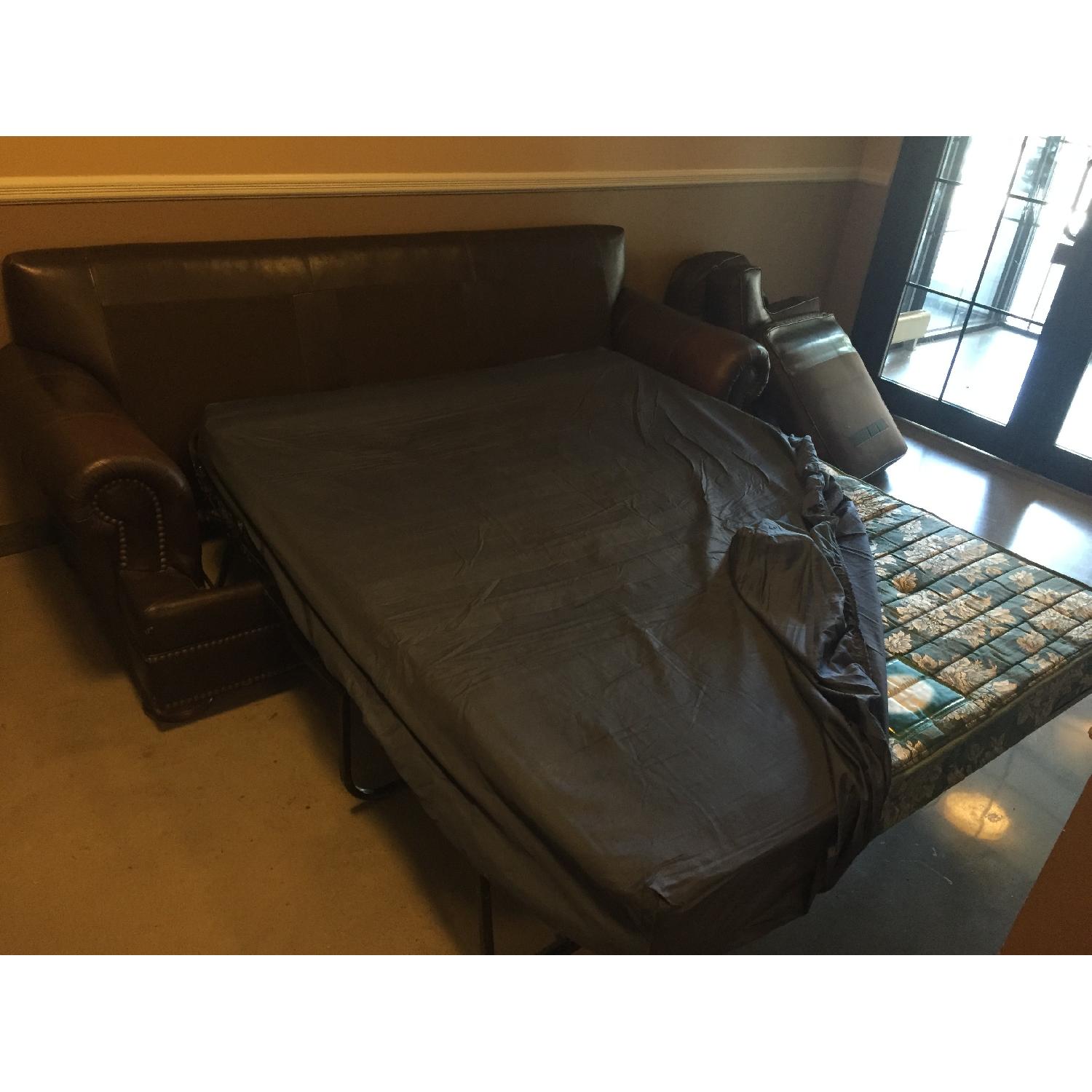 Thomasville Ashby Leather Sleeper Sofa - image-2