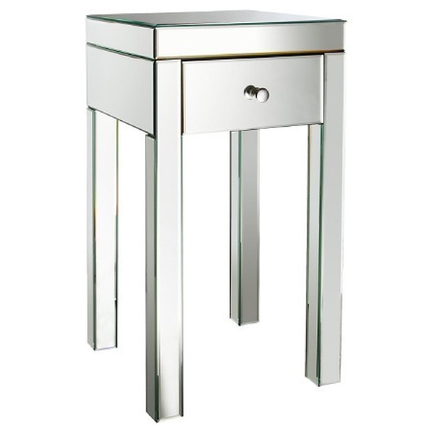 Threshold Mirrored Side Table/NIghtstand - image-0