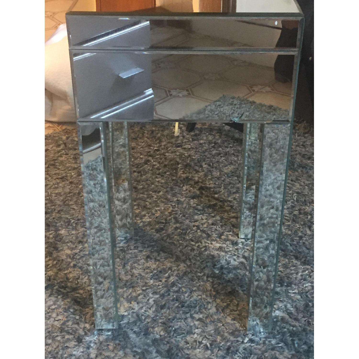 Threshold Mirrored Side Table/NIghtstand - image-2