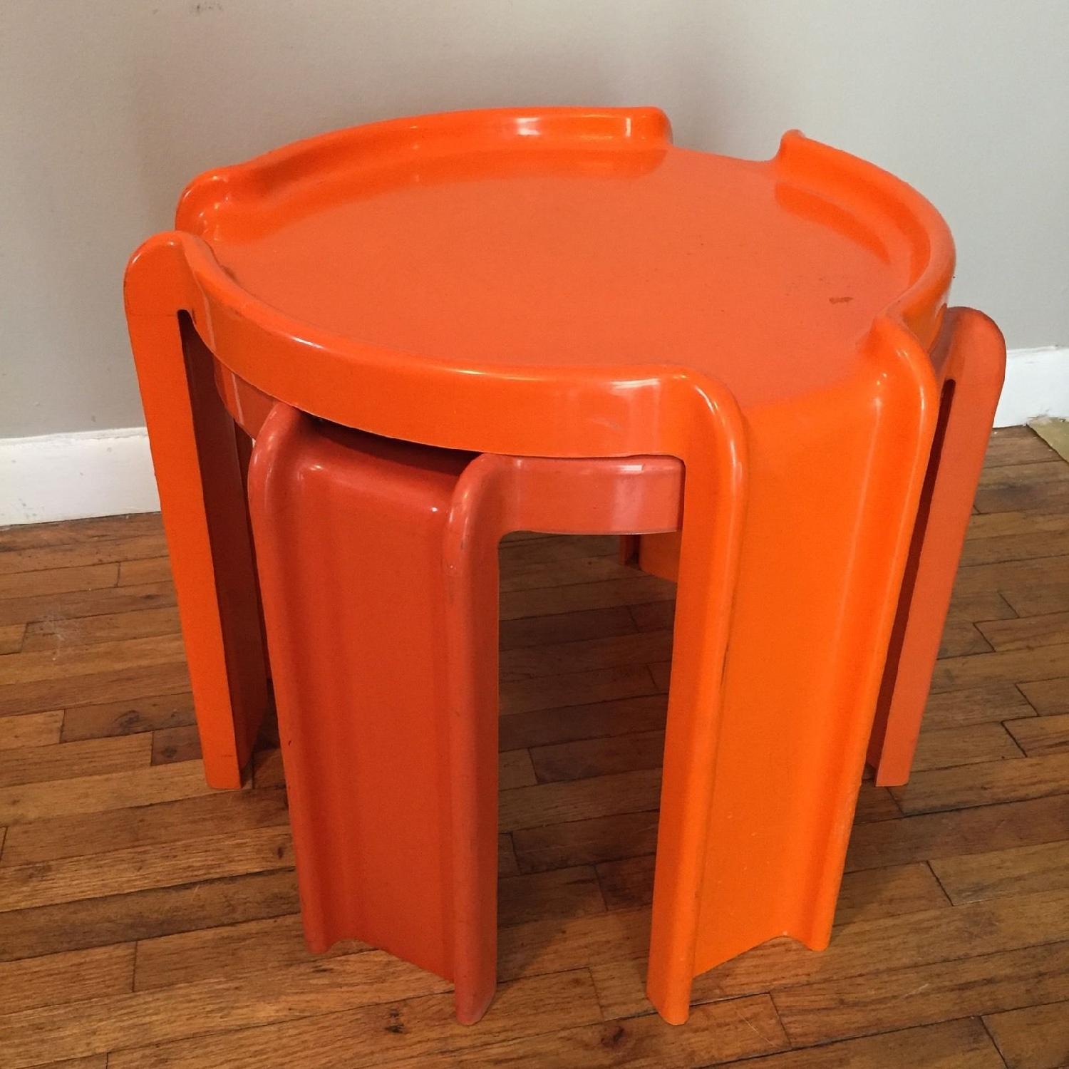 Kartell Orange Stacking Tables - image-2