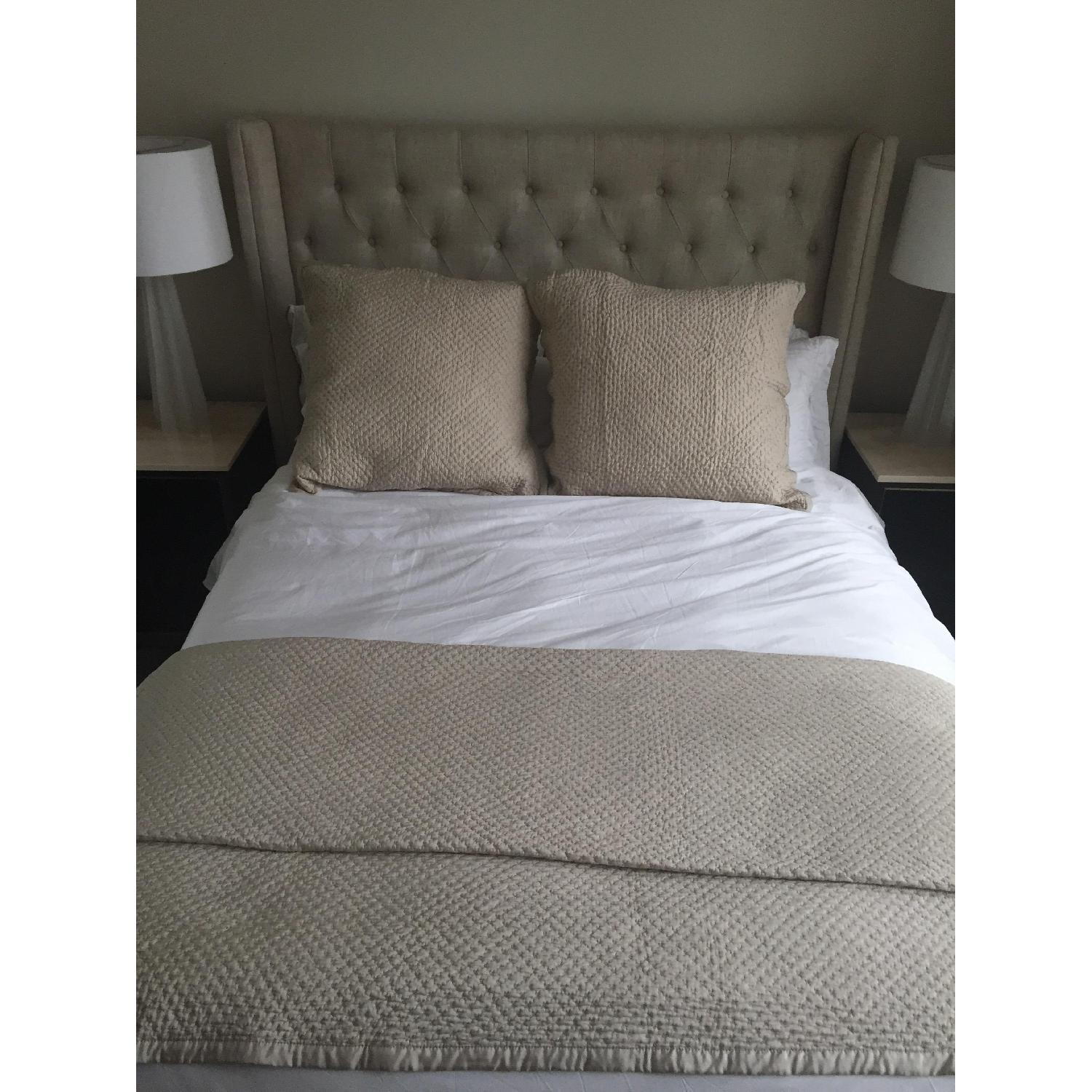 Restoration Hardware Queen Size Tufted Bed Frame AptDeco