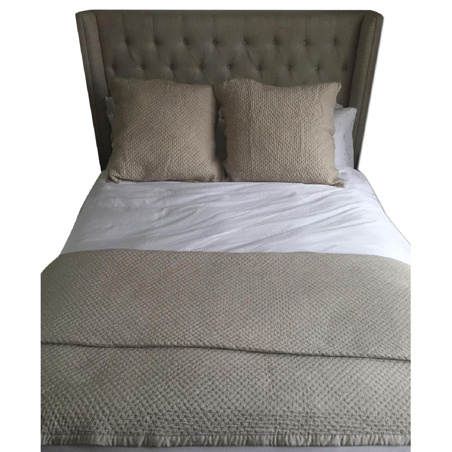 Restoration Hardware Queen Size Tufted Bed Frame AptDeco