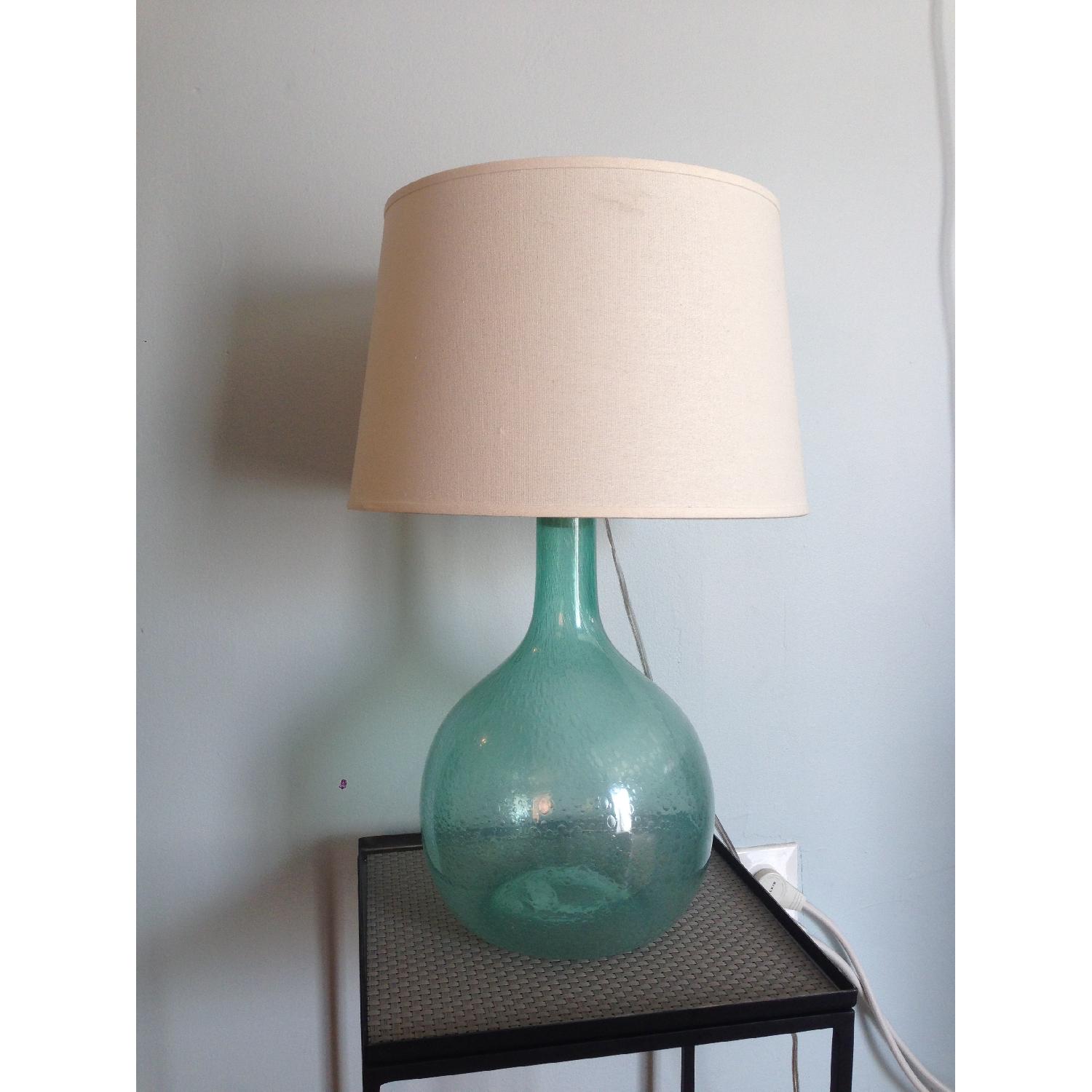 Pottery Barn Glass Table Lamp - image-1