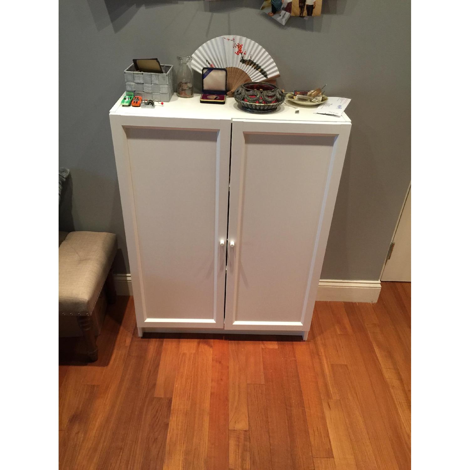Ikea Billy Shelves w/ Oxberg Doors in White - image-5