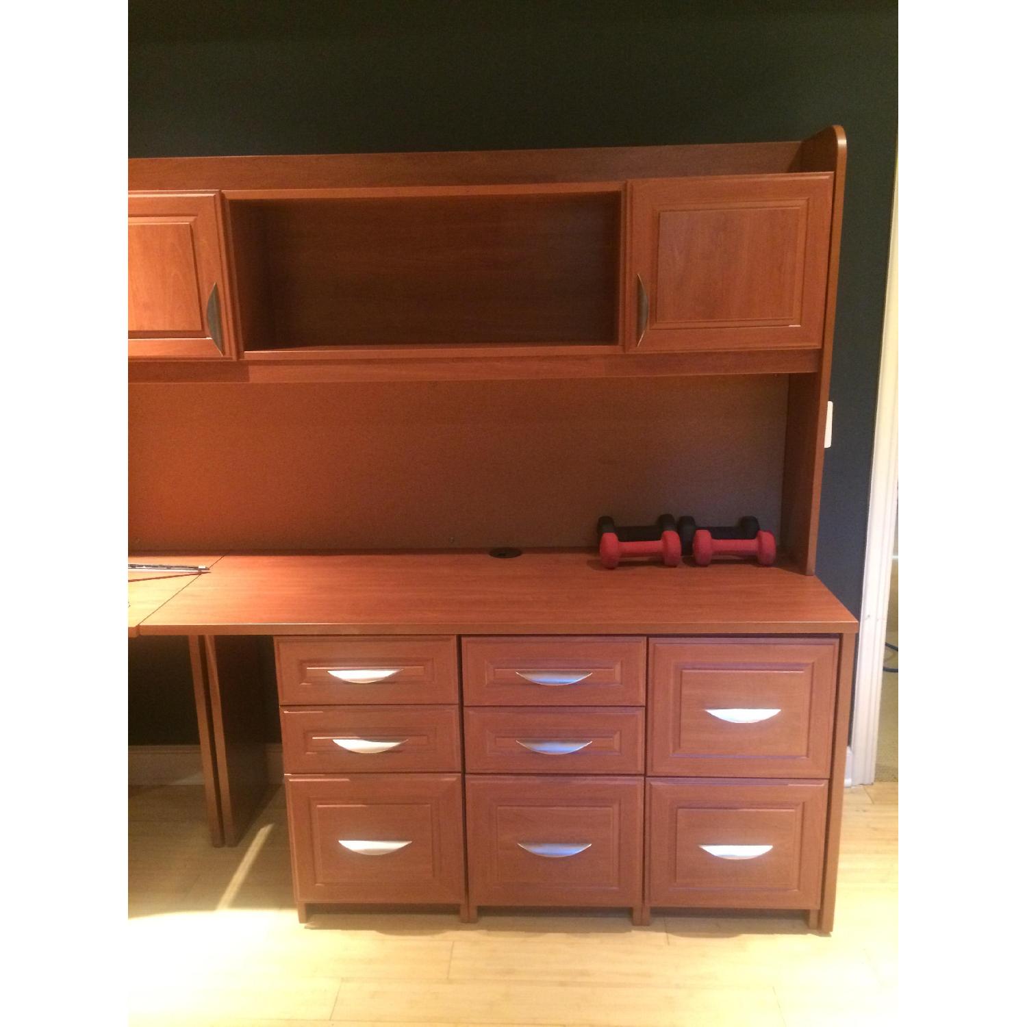 Custom Built Home/Office Desk + Filing Cabinet - image-4
