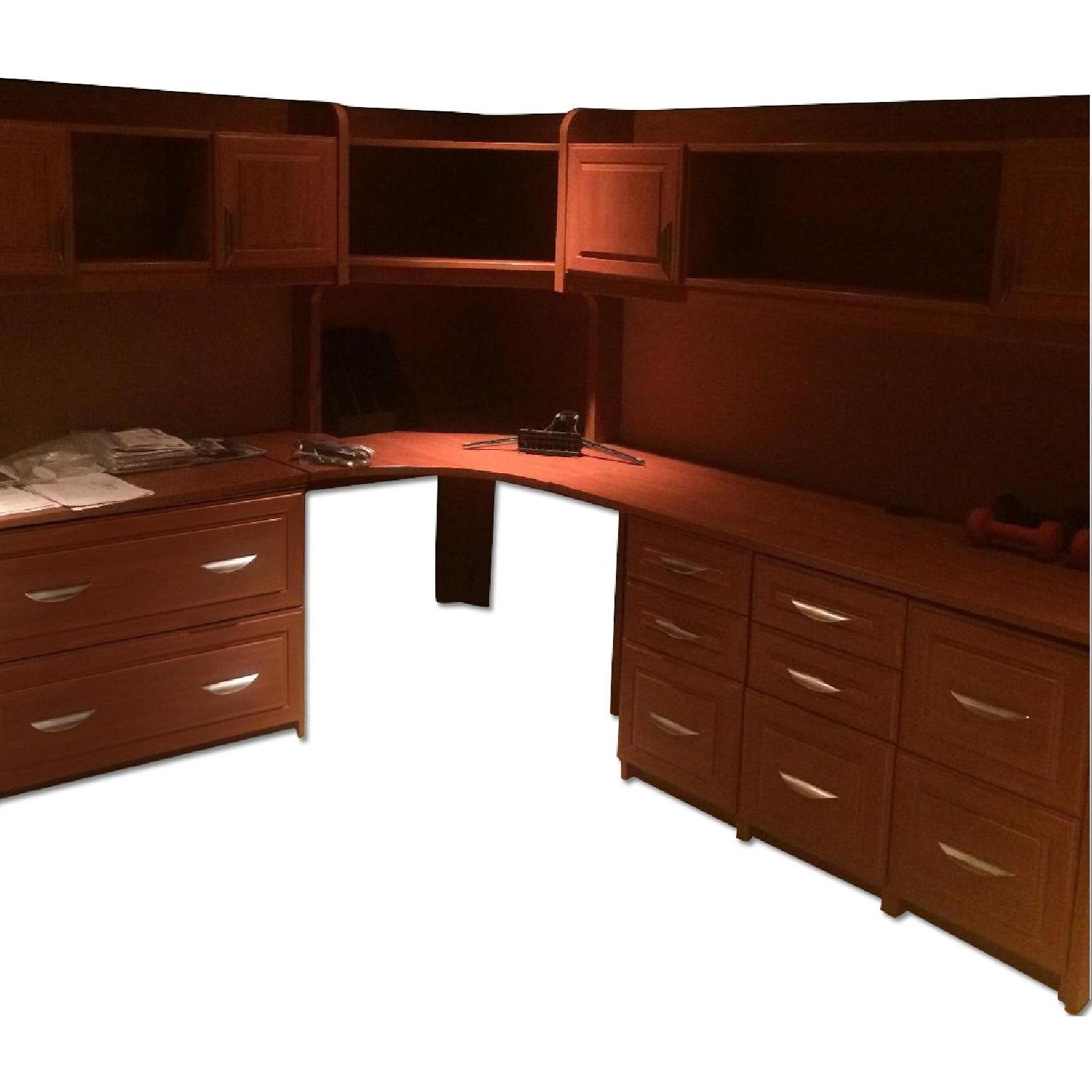 Custom Built Home/Office Desk + Filing Cabinet - image-0