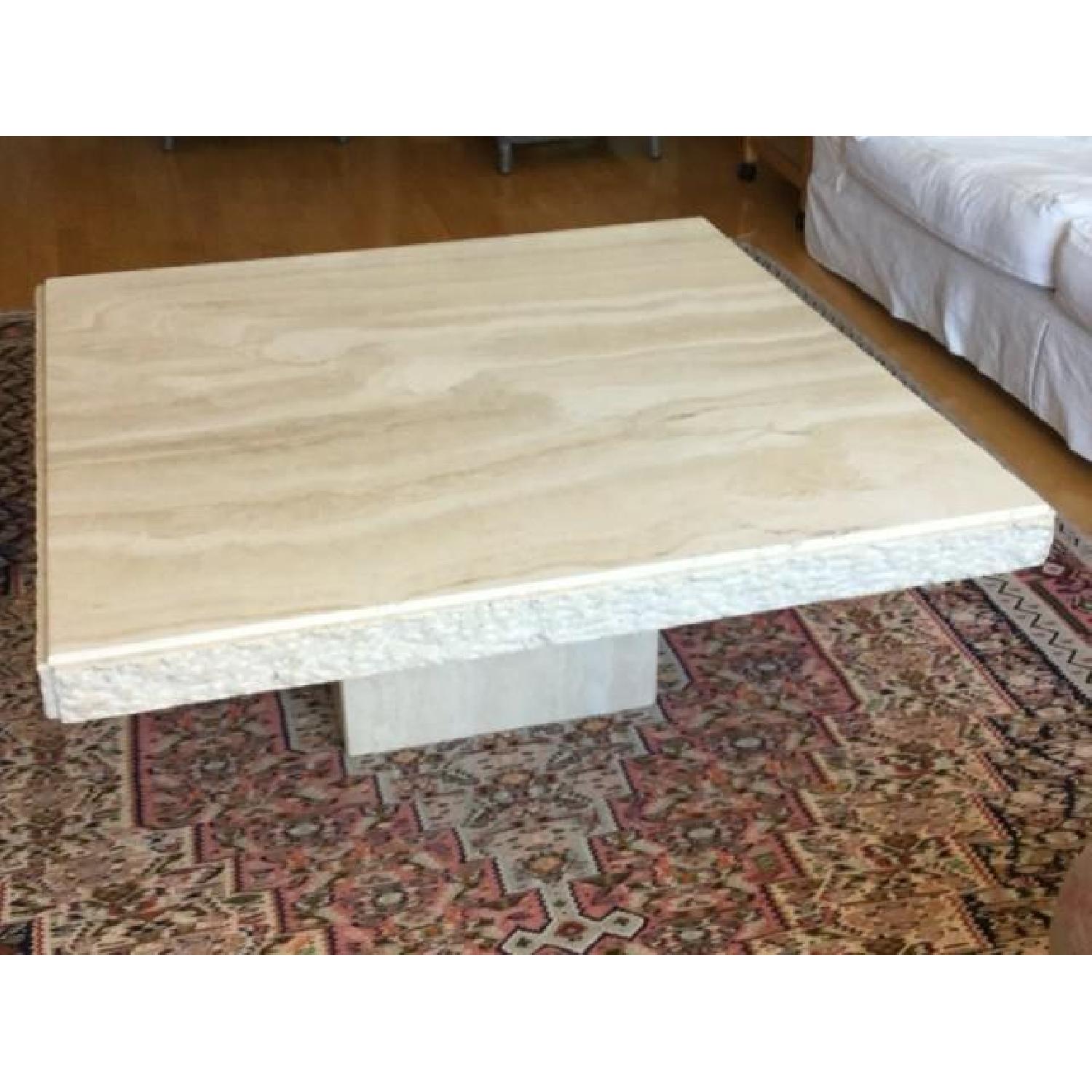 Travertine Marble Center Table - image-1