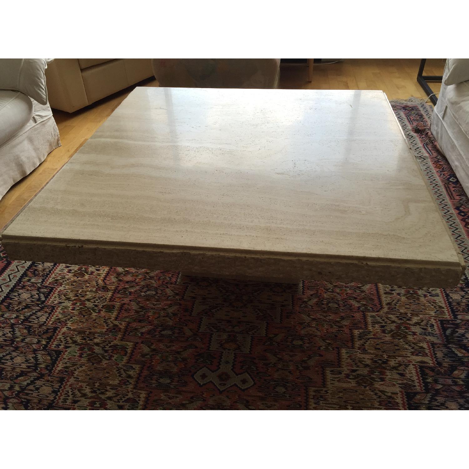 Travertine Marble Center Table - image-3