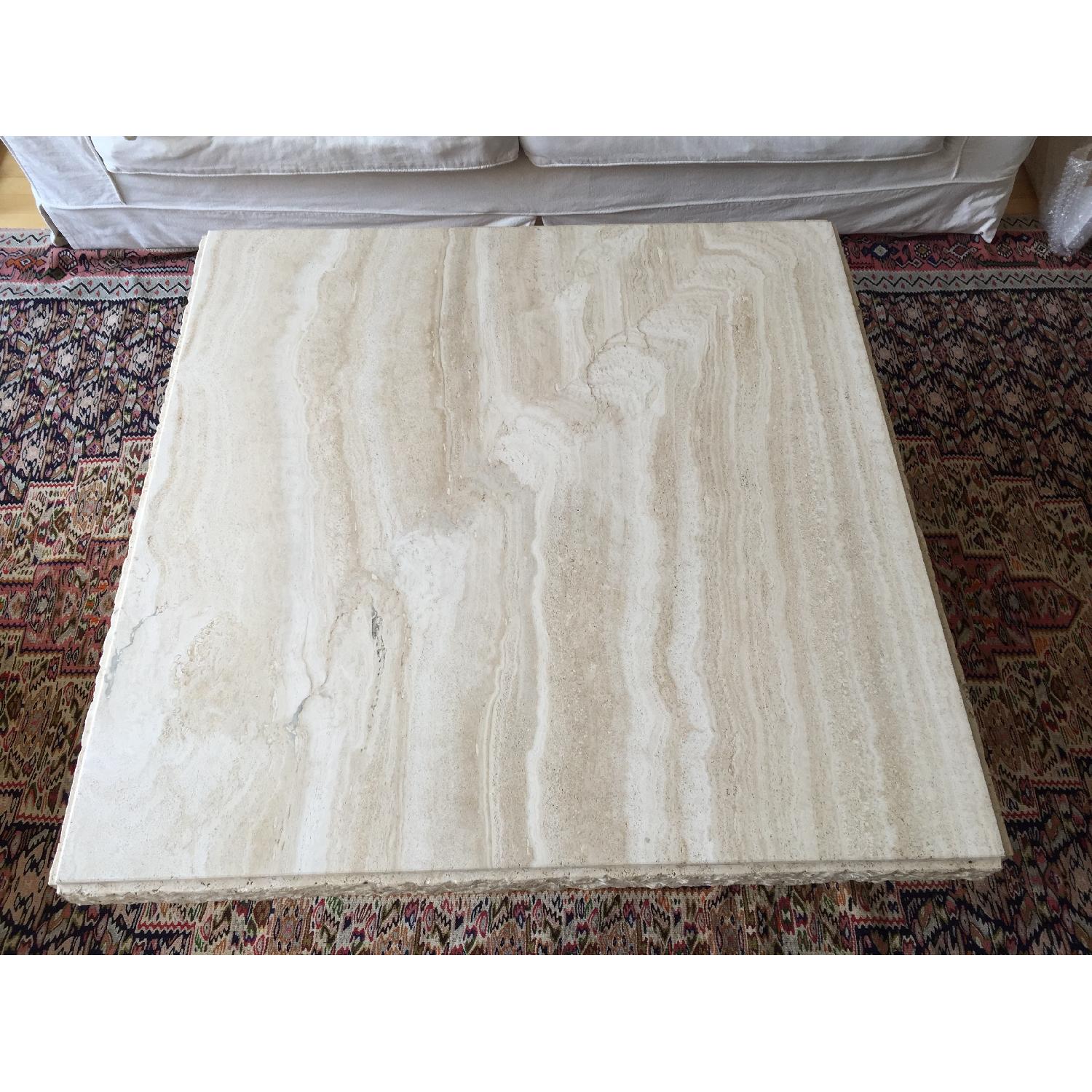 Travertine Marble Center Table - image-4