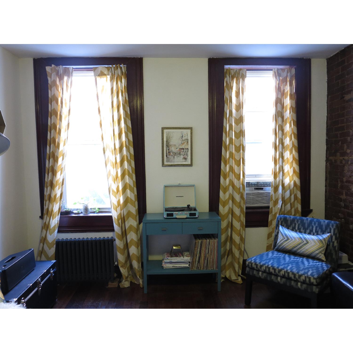 West Elm Ikat Print Slipper Chair - image-2