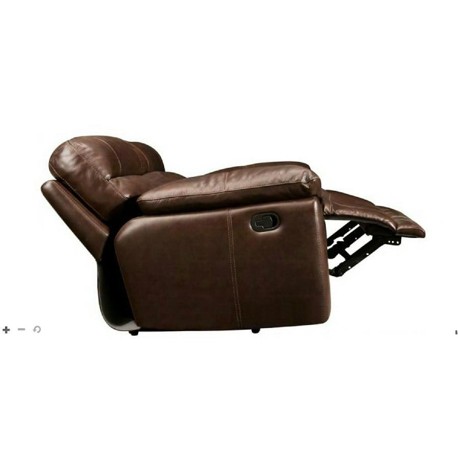 Raymour & Flanigan Deacon Leather Power Motion Reclining Sofa AptDeco