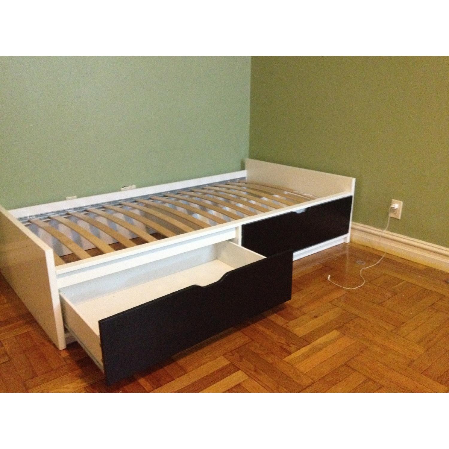 Ikea Flaxa Twin Size Storage Bed Frame AptDeco