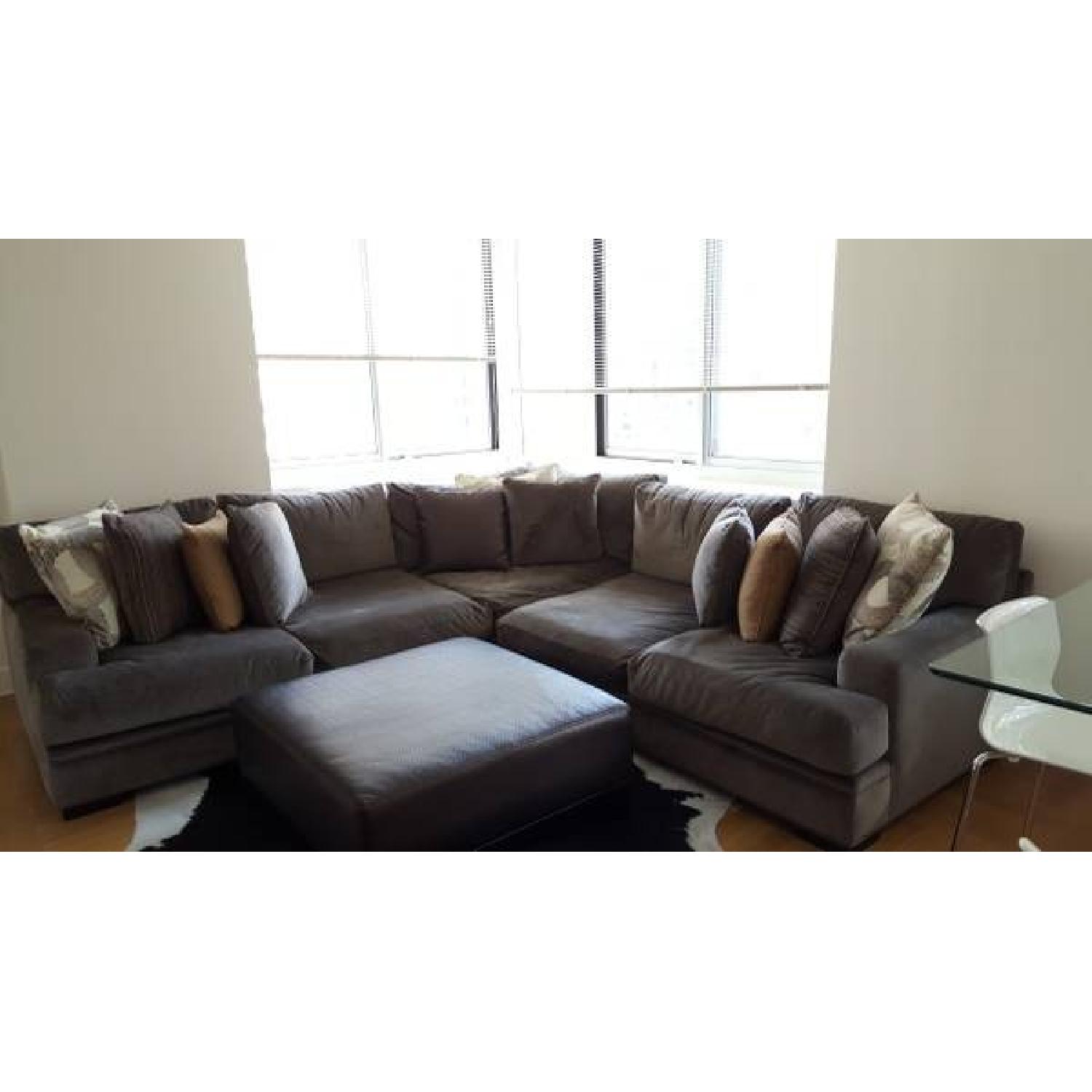 Raymour & Flanigan Cindy Crawford Fontaine 3Piece Sectional w/ Pillows