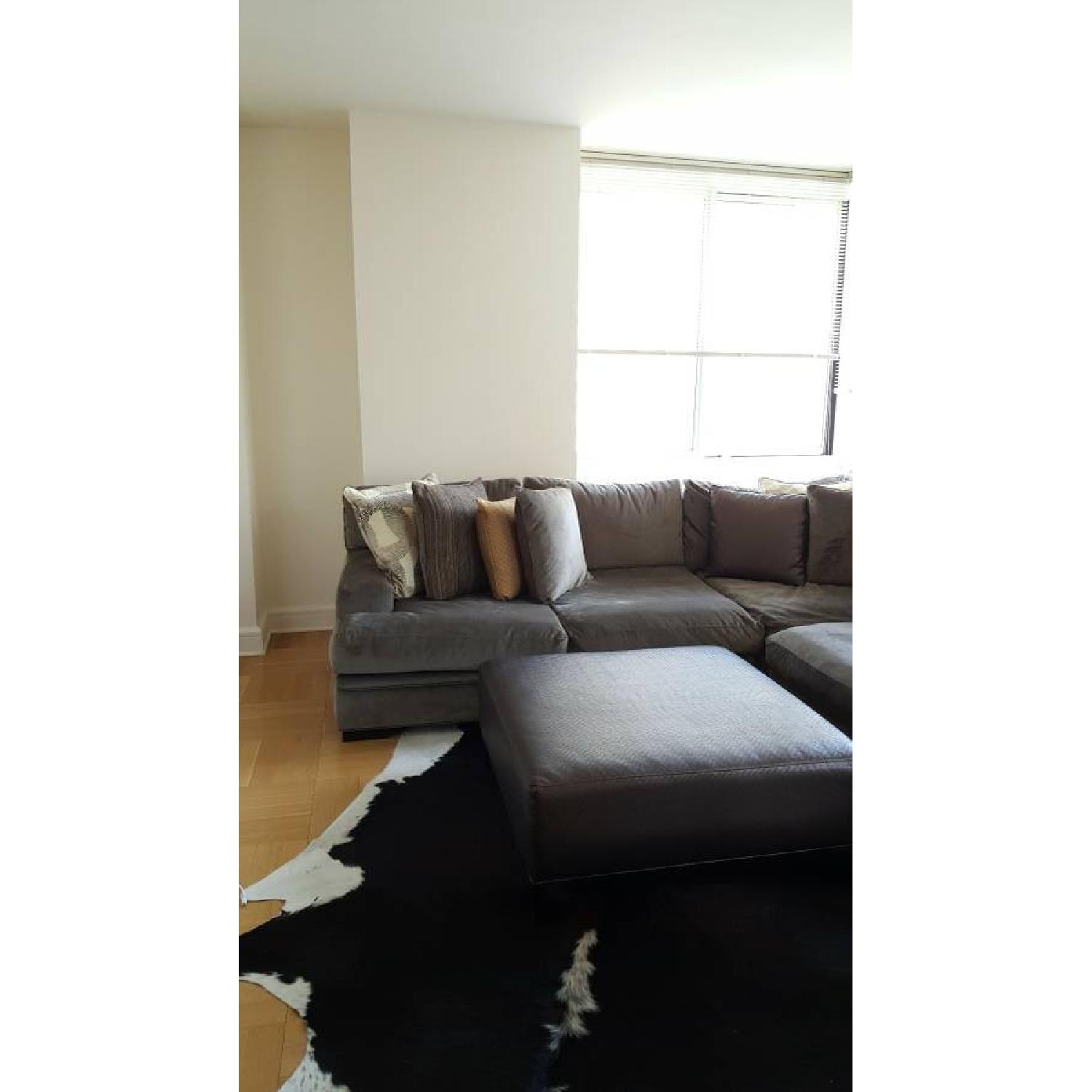 Raymour & Flanigan Cindy Crawford Fontaine 3-Piece Sectional w/ Pillows - image-2