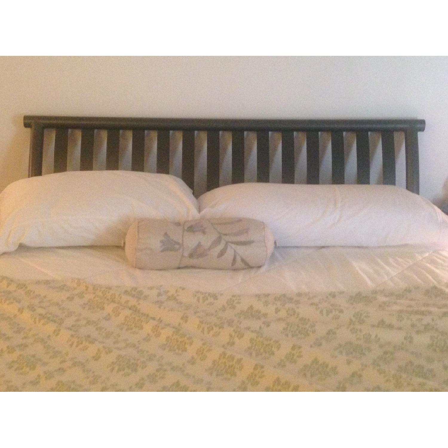 Amisco Dark Gray Metal Queen Bed Frame - image-1