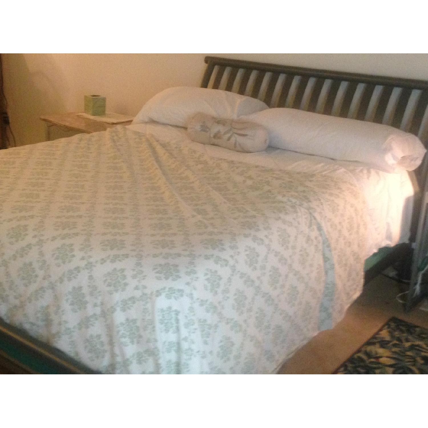 Amisco Dark Gray Metal Queen Bed Frame - image-8