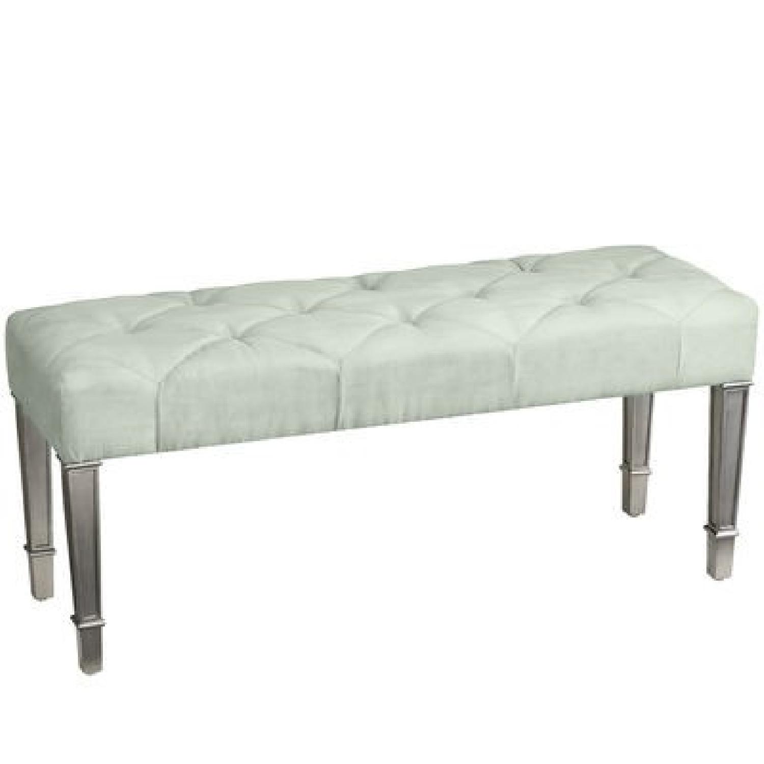 Pier 1 Hayworth Seafoam Bench In Silver Aptdeco