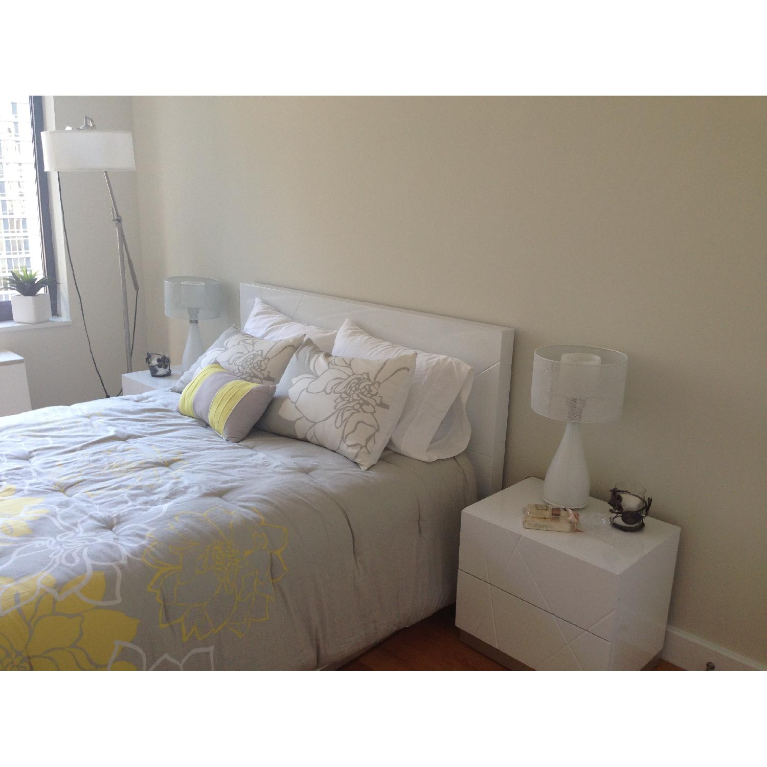 Queen Size White Bed Frame - image-4