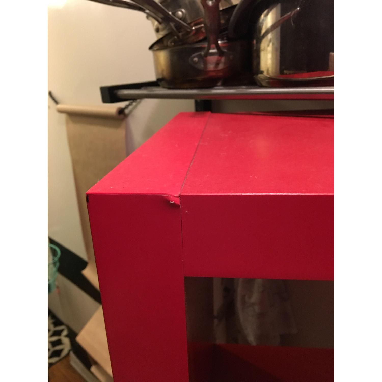 Ikea Red Bookcase AptDeco