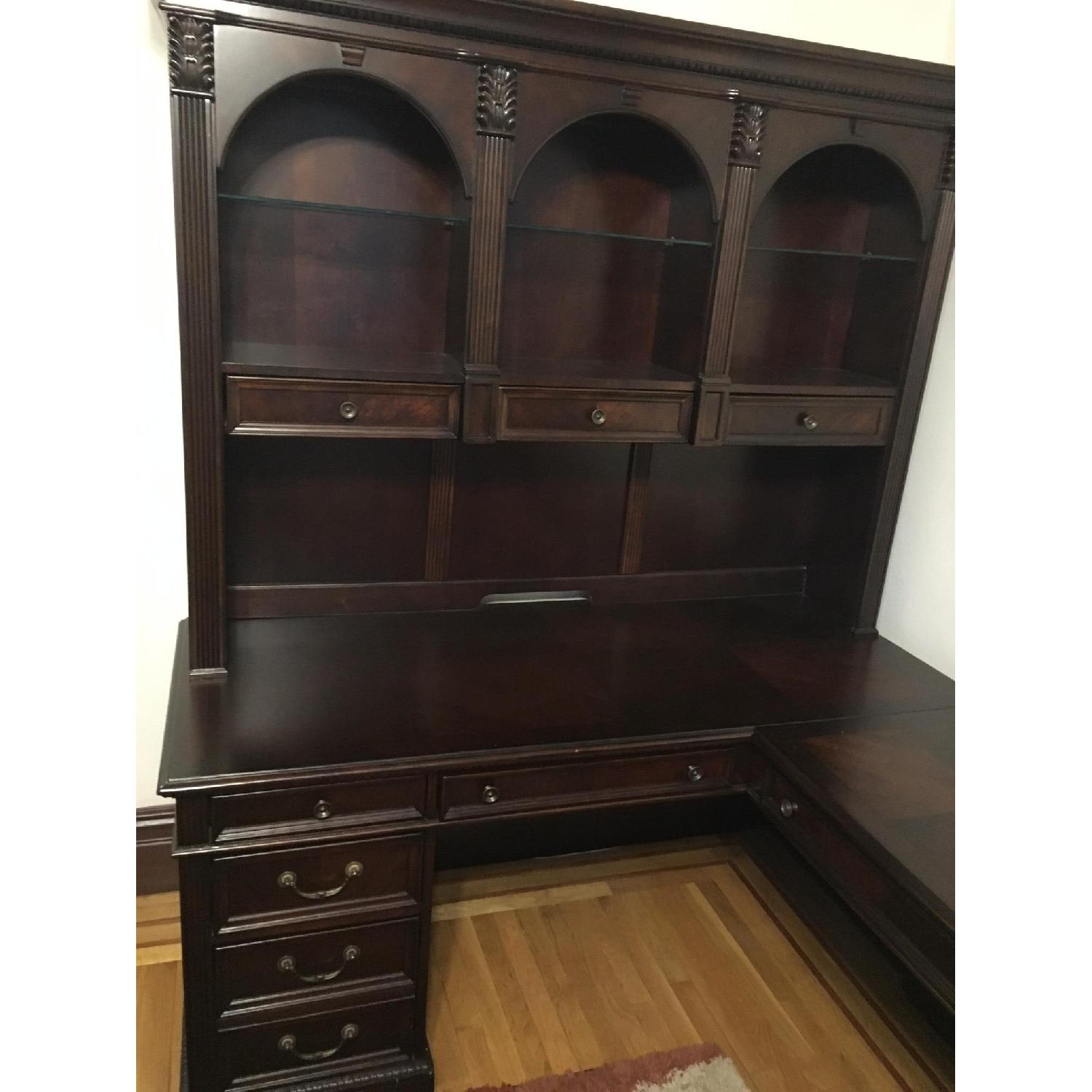 Wynwood Wellington L Shaped Desk w/ Hutch & Executive Chair - image-2