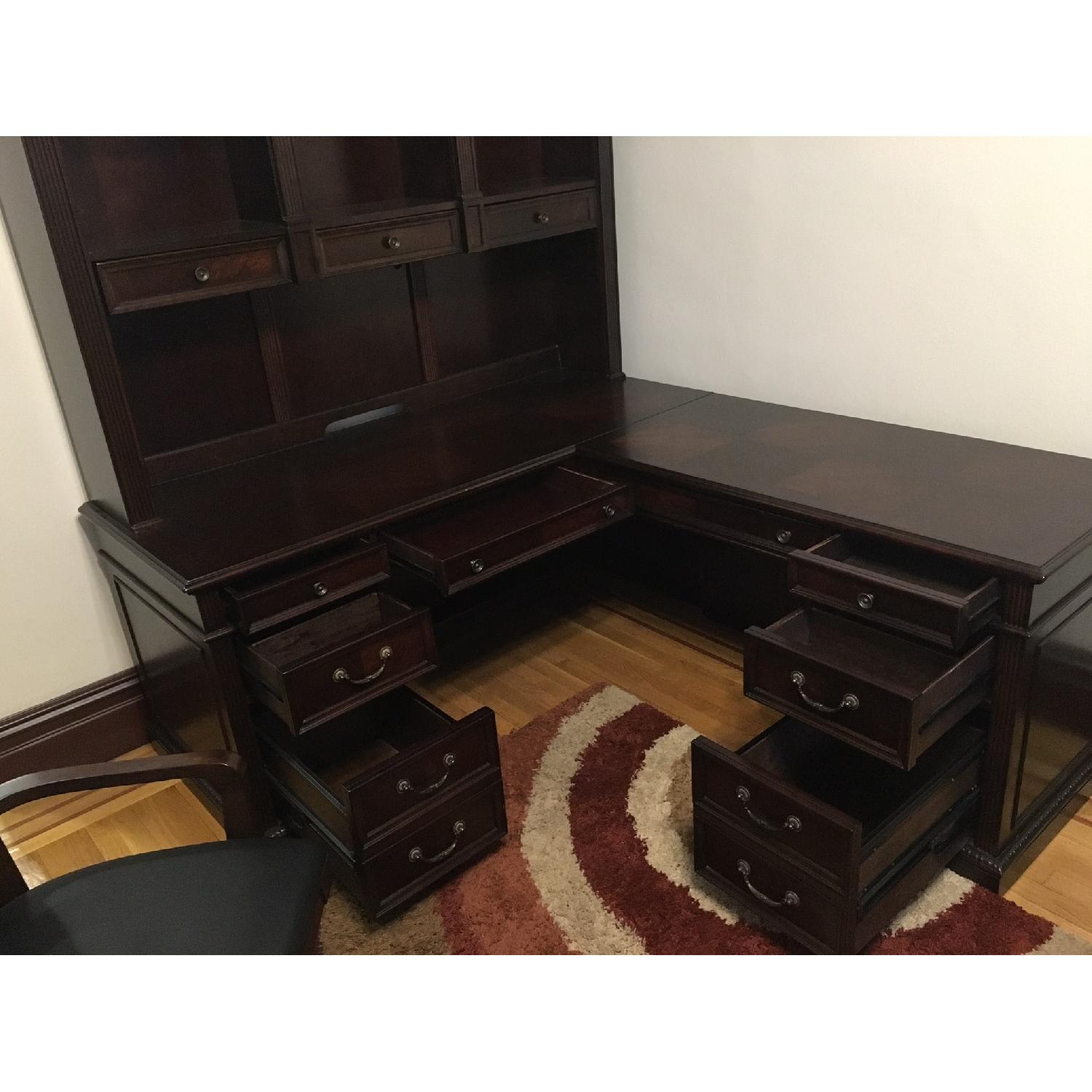 Wynwood Wellington L Shaped Desk w/ Hutch & Executive Chair - image-3