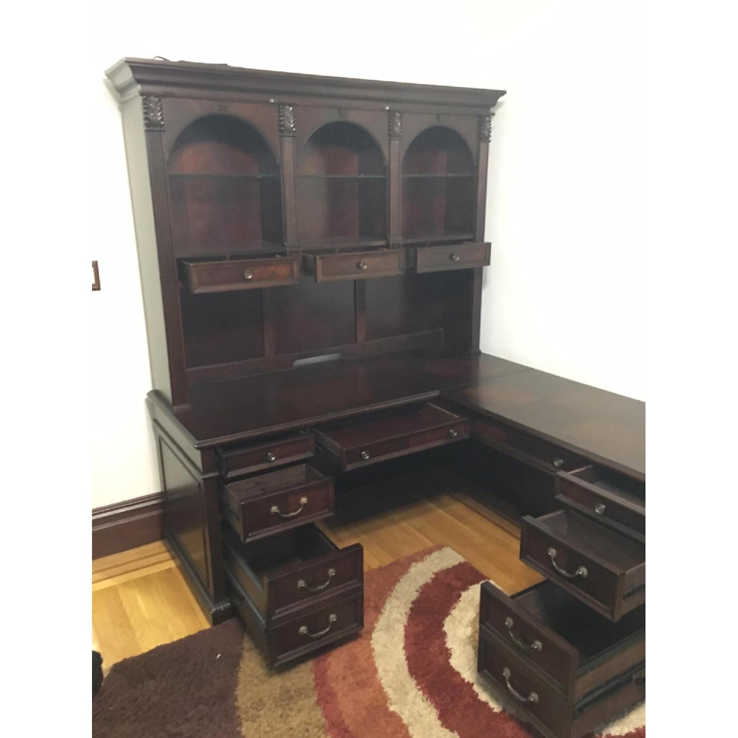 Wynwood Wellington L Shaped Desk w/ Hutch & Executive Chair - image-4