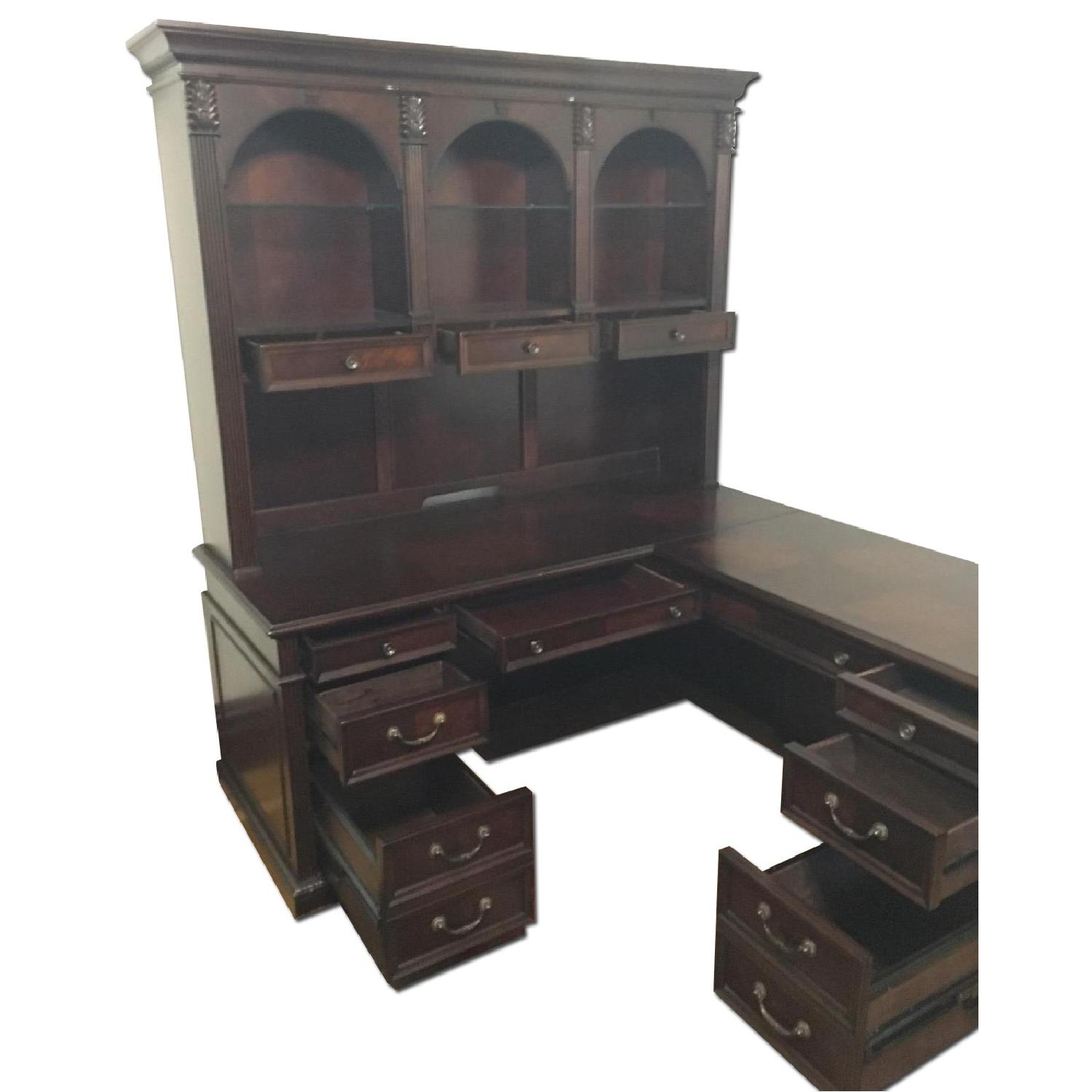 Wynwood Wellington L Shaped Desk w/ Hutch & Executive Chair - image-6