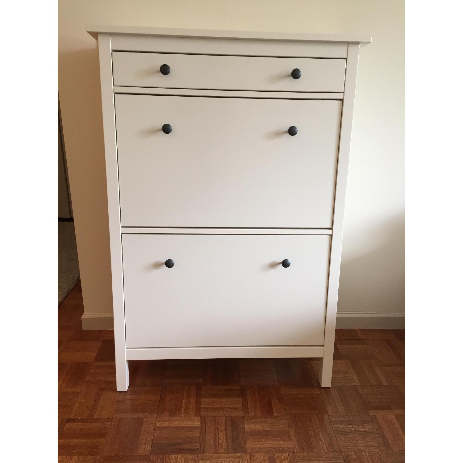 Ikea Hemnes Shoe Cabinet w/ 2 Compartments & Drawer - image-1