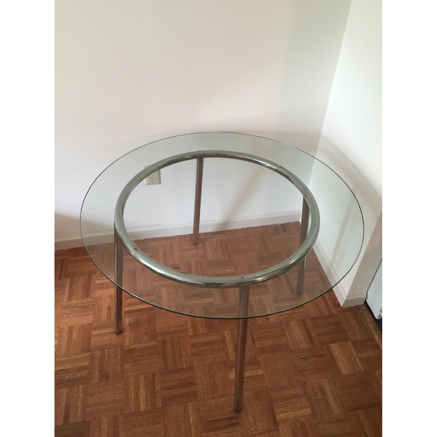 Ikea Salmi Chrome Plated Glass Table - image-2