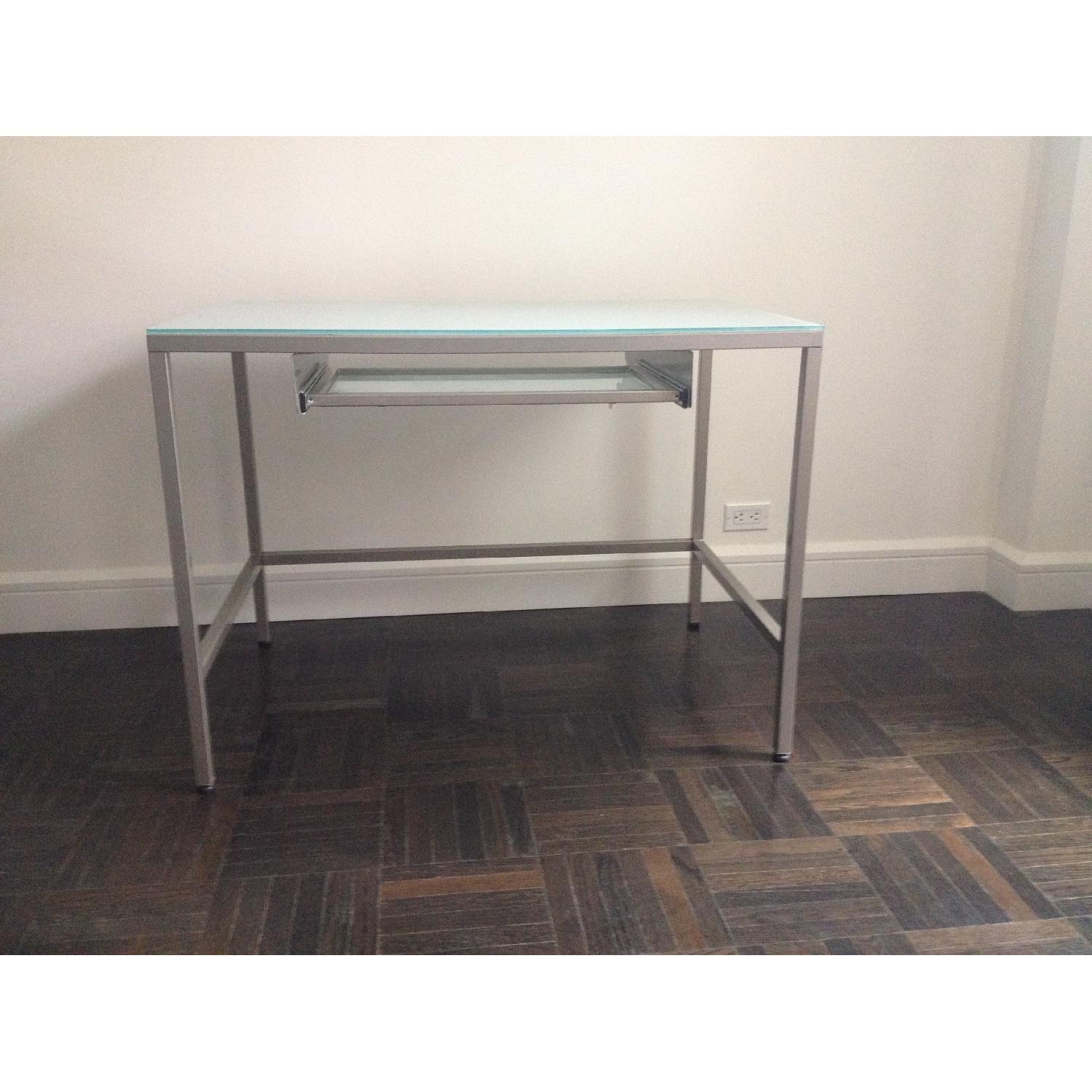 CB2 Glass Top Desk - image-1