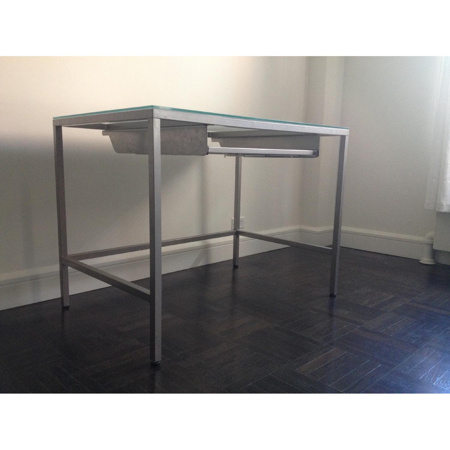 CB2 Glass Top Desk - image-2