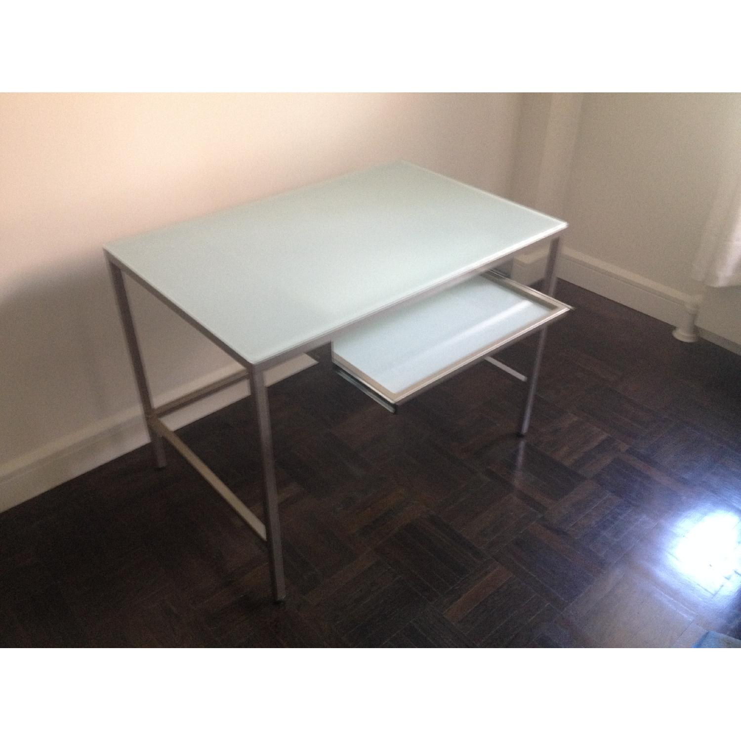 CB2 Glass Top Desk - image-4