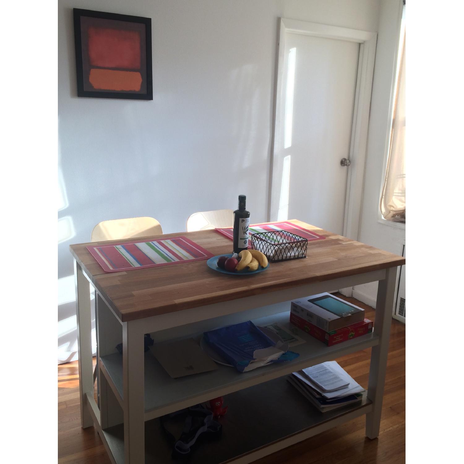 Ikea Dining Table w/ Shelf Space & 2 Chairs - image-3