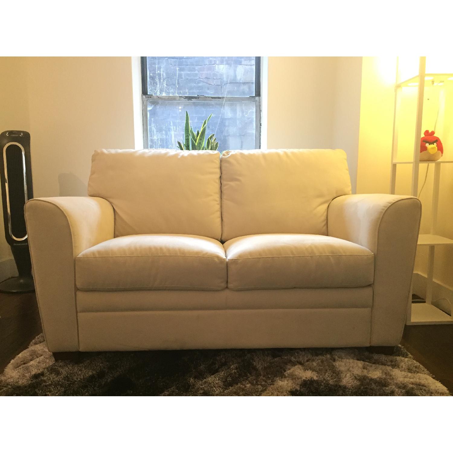 Natuzzi Ultrasuede Loveseat AptDeco