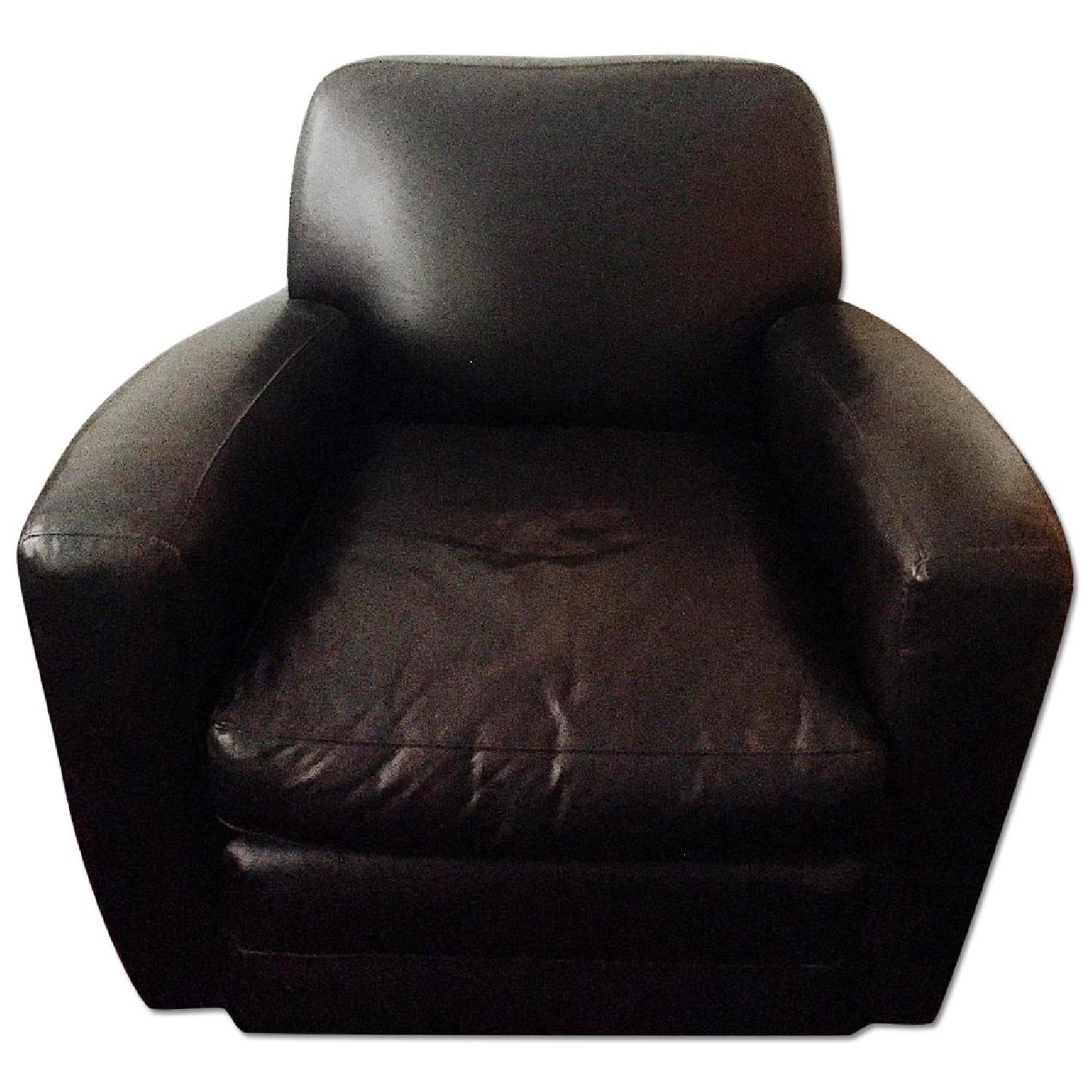 Mitchell Gold + Bob Williams Ellis Leather Chair & Ottoman - image-5
