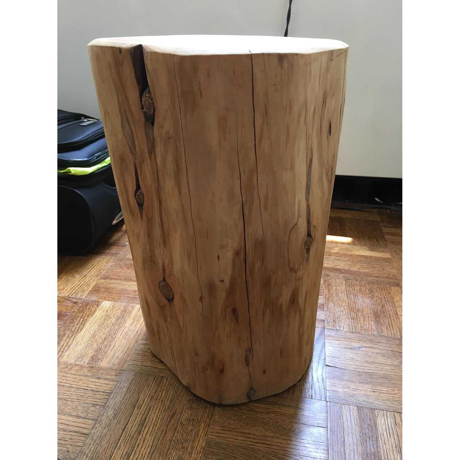 West Elm Natural Tree Stump Side Table - image-1