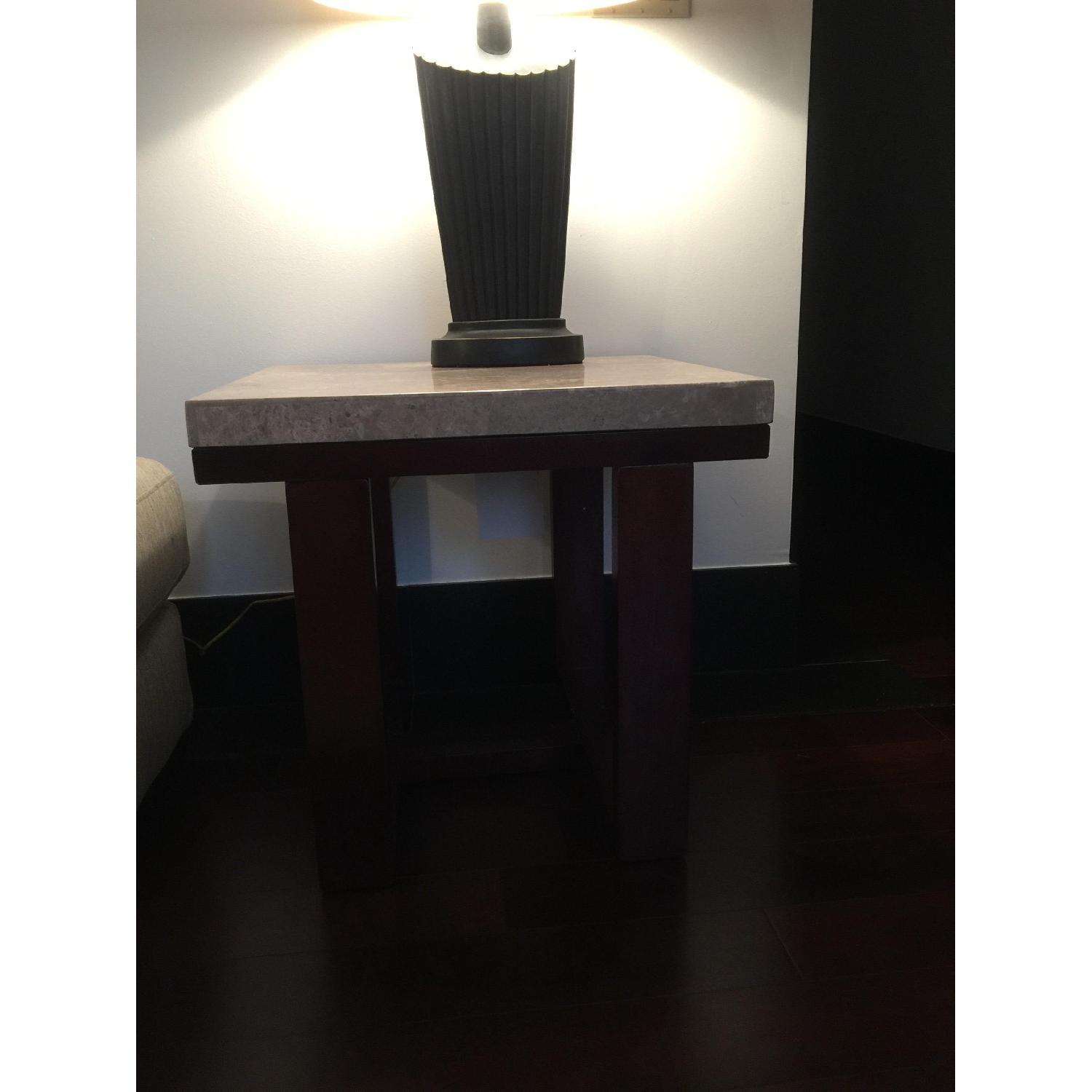 Rooms To Go Marble Coffee Table + Matching End Table - image-1