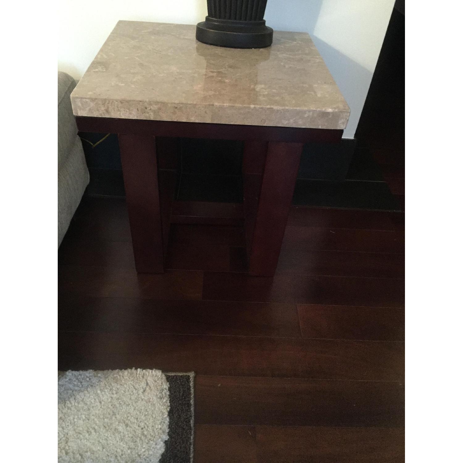 Rooms To Go Marble Coffee Table + Matching End Table - image-5